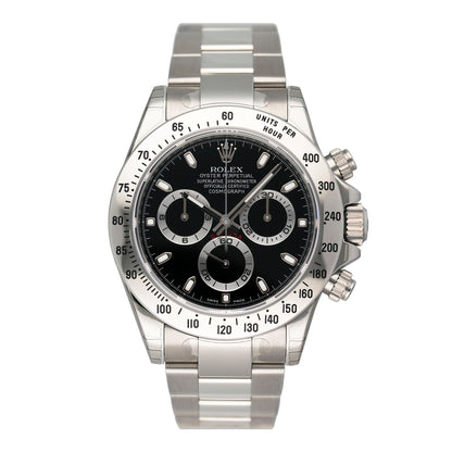 NOS Rolex Daytona 116520 Black Dial Stainless steel Mens Watch Box Papers