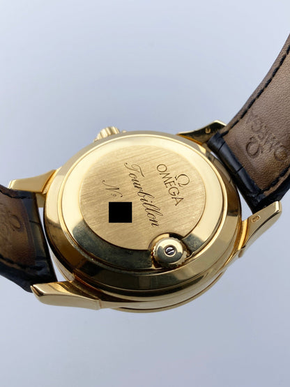 Omega De Ville 5910.30.01 Tourbillon Yellow Gold Mens Watch - Watches
