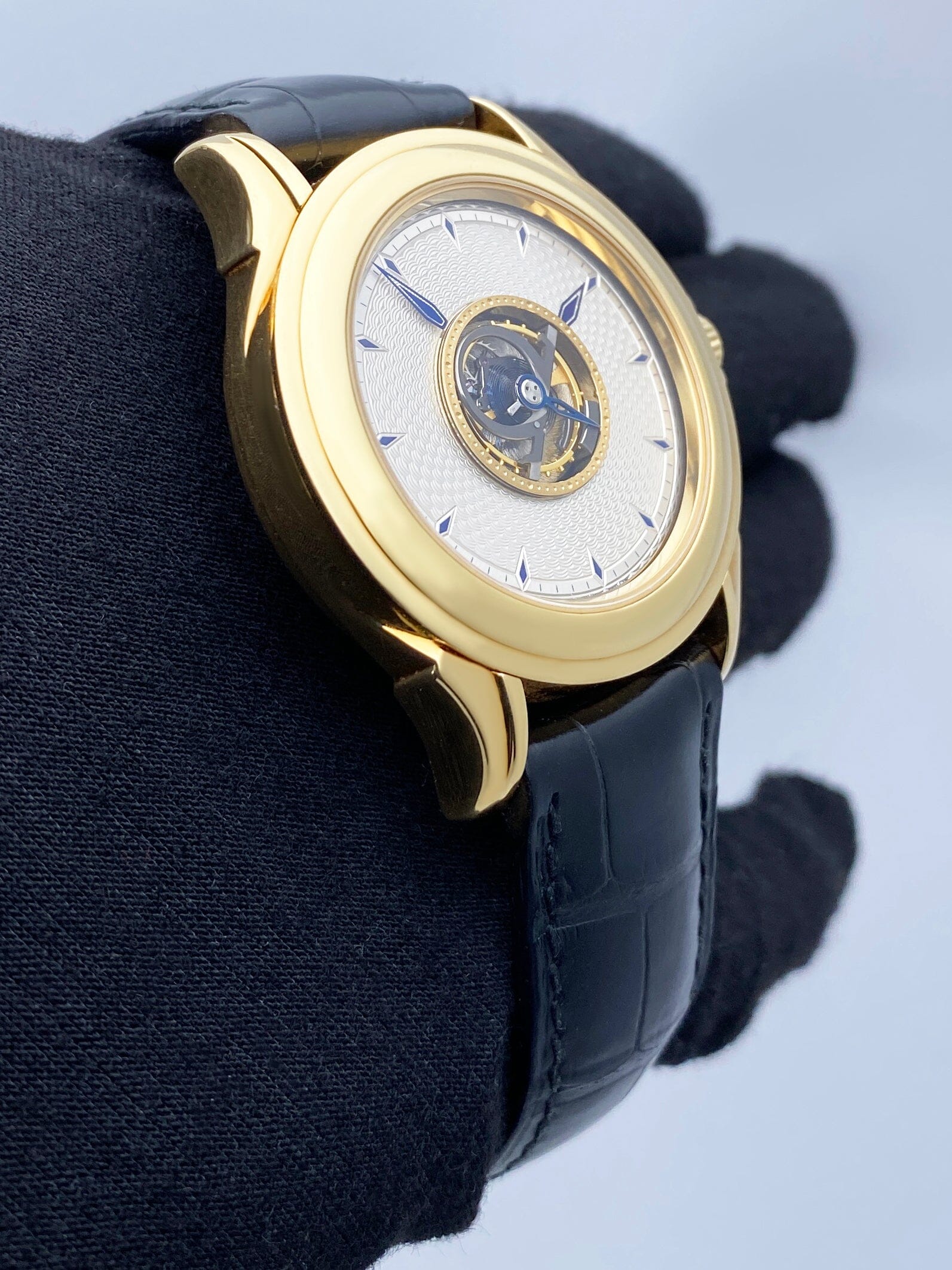 Omega De Ville 5910.30.01 Tourbillon Yellow Gold Mens Watch - Watches