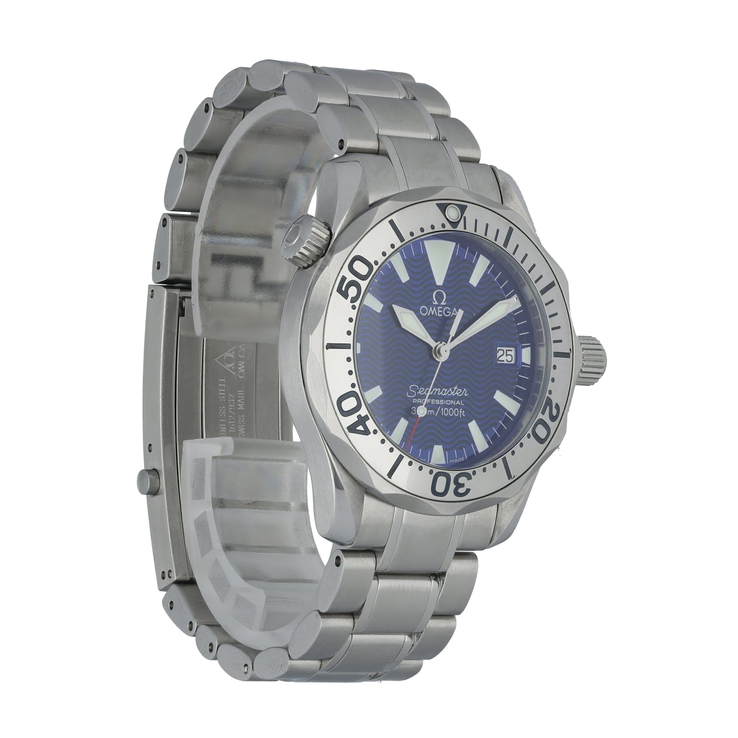 Omega Seamaster 2263.80.00 Electric Blue Dial Midsize Watch - Virtual