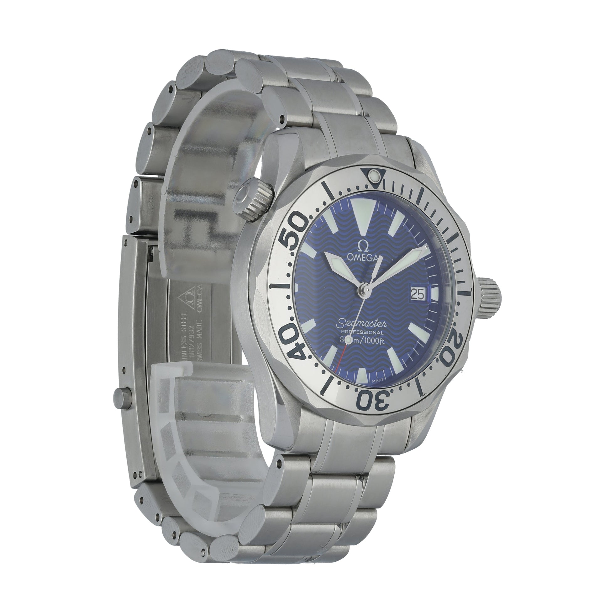 Omega Seamaster 2263.80.00 Electric Blue Dial Midsize Watch - Virtual
