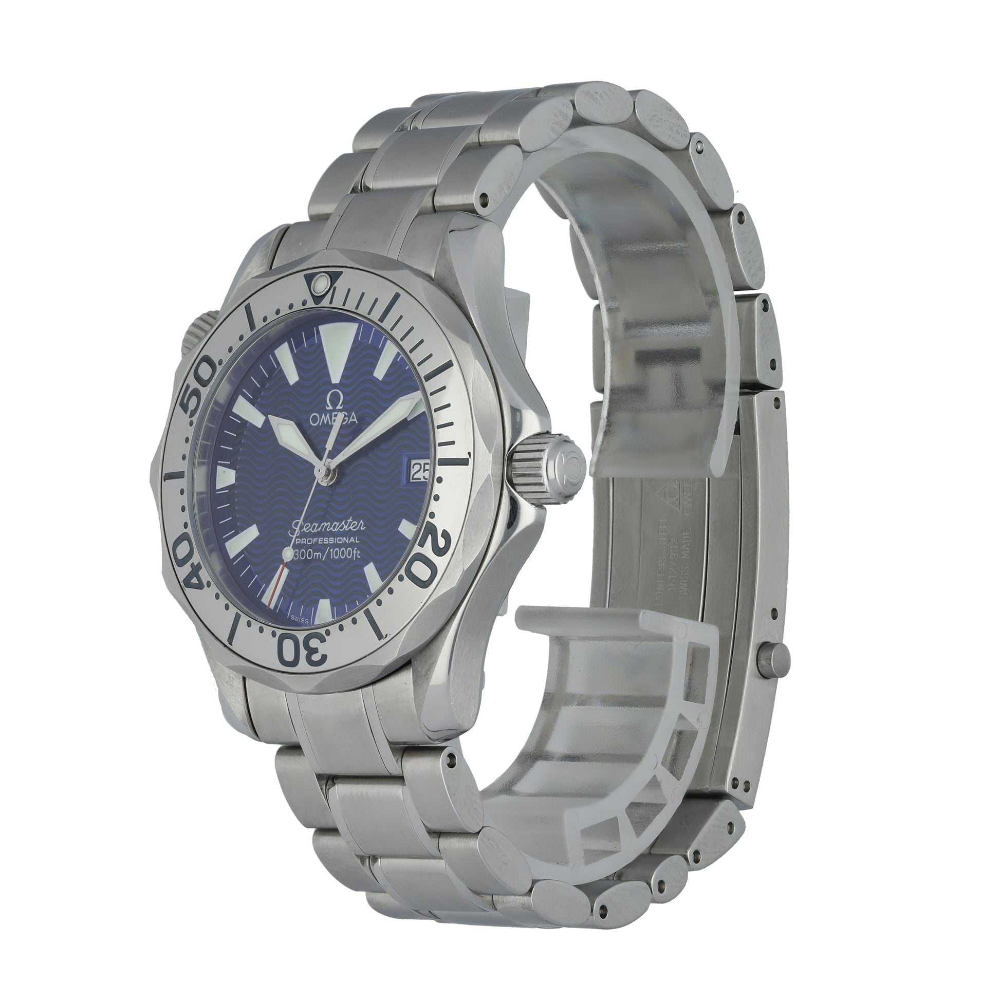 Omega Seamaster 2263.80.00 Electric Blue Dial Midsize Watch - Virtual