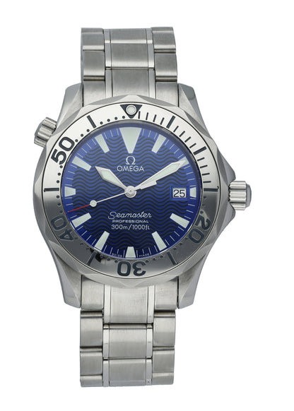 Omega Seamaster 2263.80.00 Electric Blue Dial Midsize Watch - Virtual