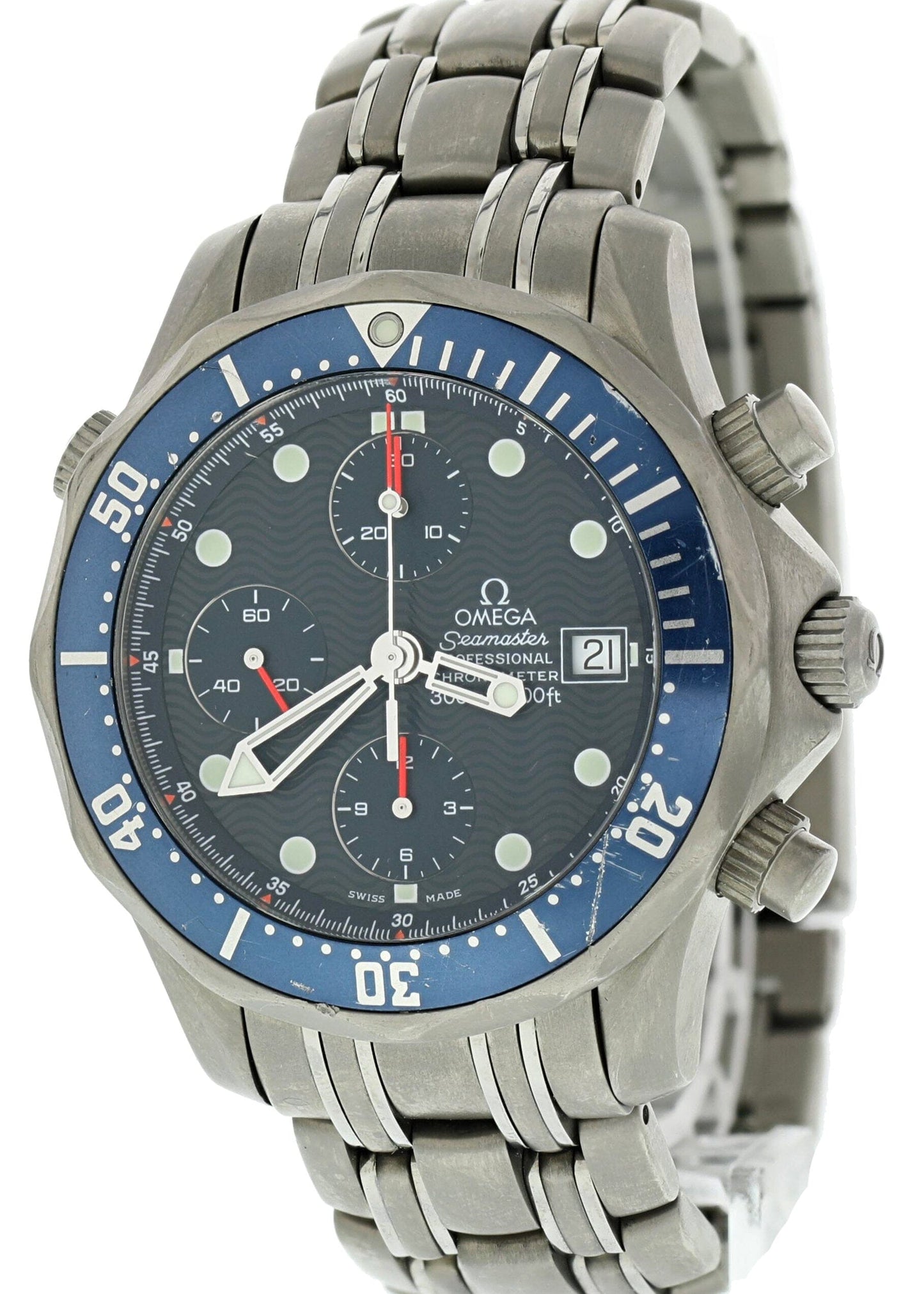 Omega Seamaster Chronograph 2298.80.00 Titanium Mens Watch - Wristwatch