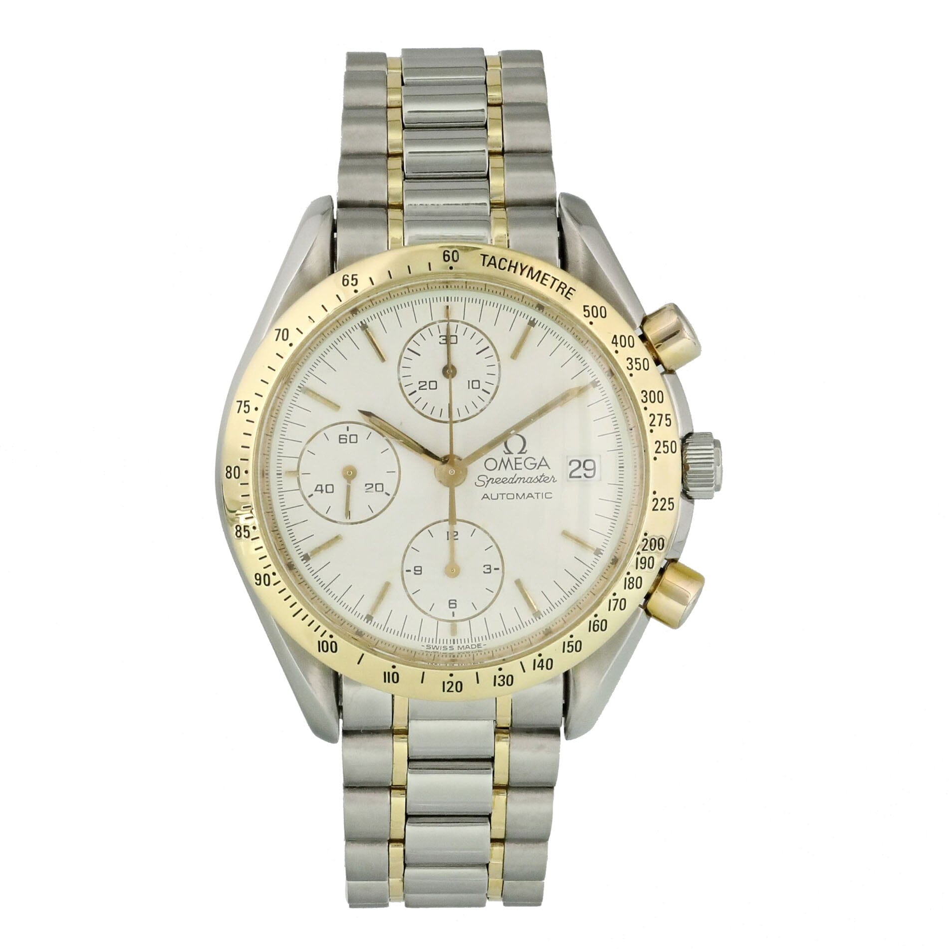 Omega Speedmaster Date 375.0043 Two Tone Mens Watch - Wristwatch