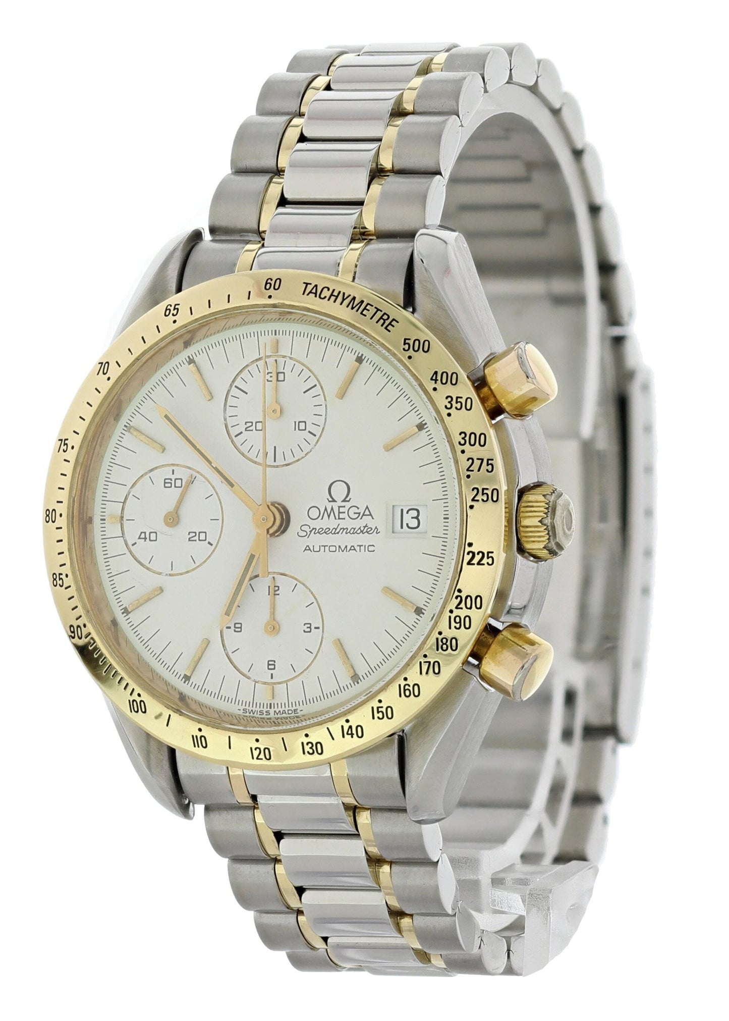 Omega Speedmaster Date 375.0043 Two Tone Mens Watch - Wristwatch