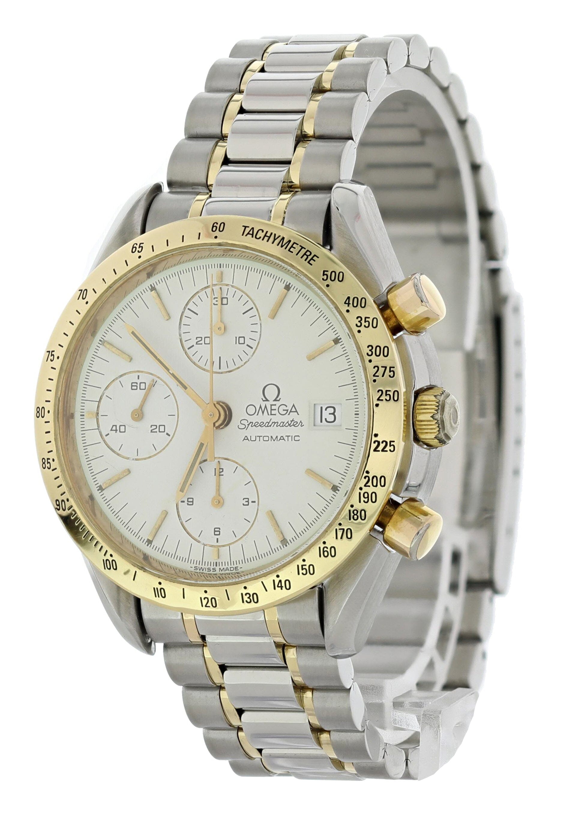 Omega Speedmaster Date 375.0043 Two Tone Mens Watch - Wristwatch