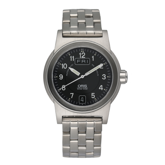 Oris BC3 Big Crown 7501 Day Date Black Dial Ladies Watch - Watches