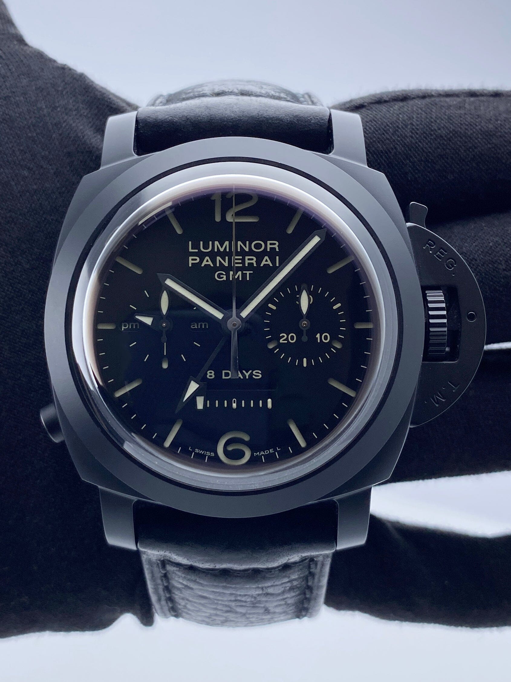 Panerai Luminor 1950 PAM00317 Chrono Monopulsante 8 Days Mens Watch Bo