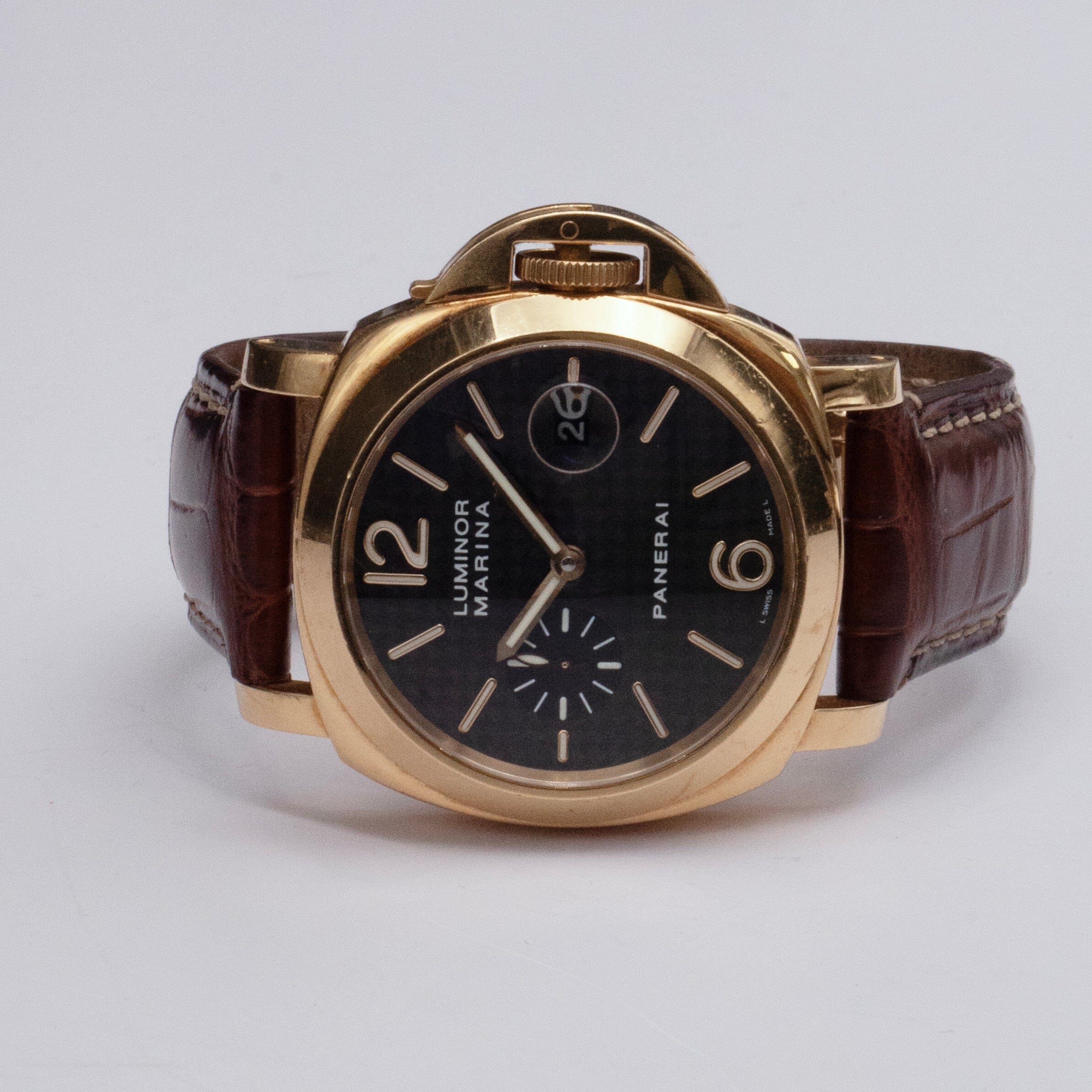 Panerai Luminor Marina PAM00140 Black Carbon Dial 18K – Phigora
