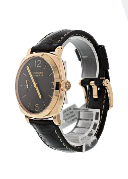 Panerai Radiomir 1940 PAM513 18K Rose Gold Mens Watch Box & Papers - Wristwatch