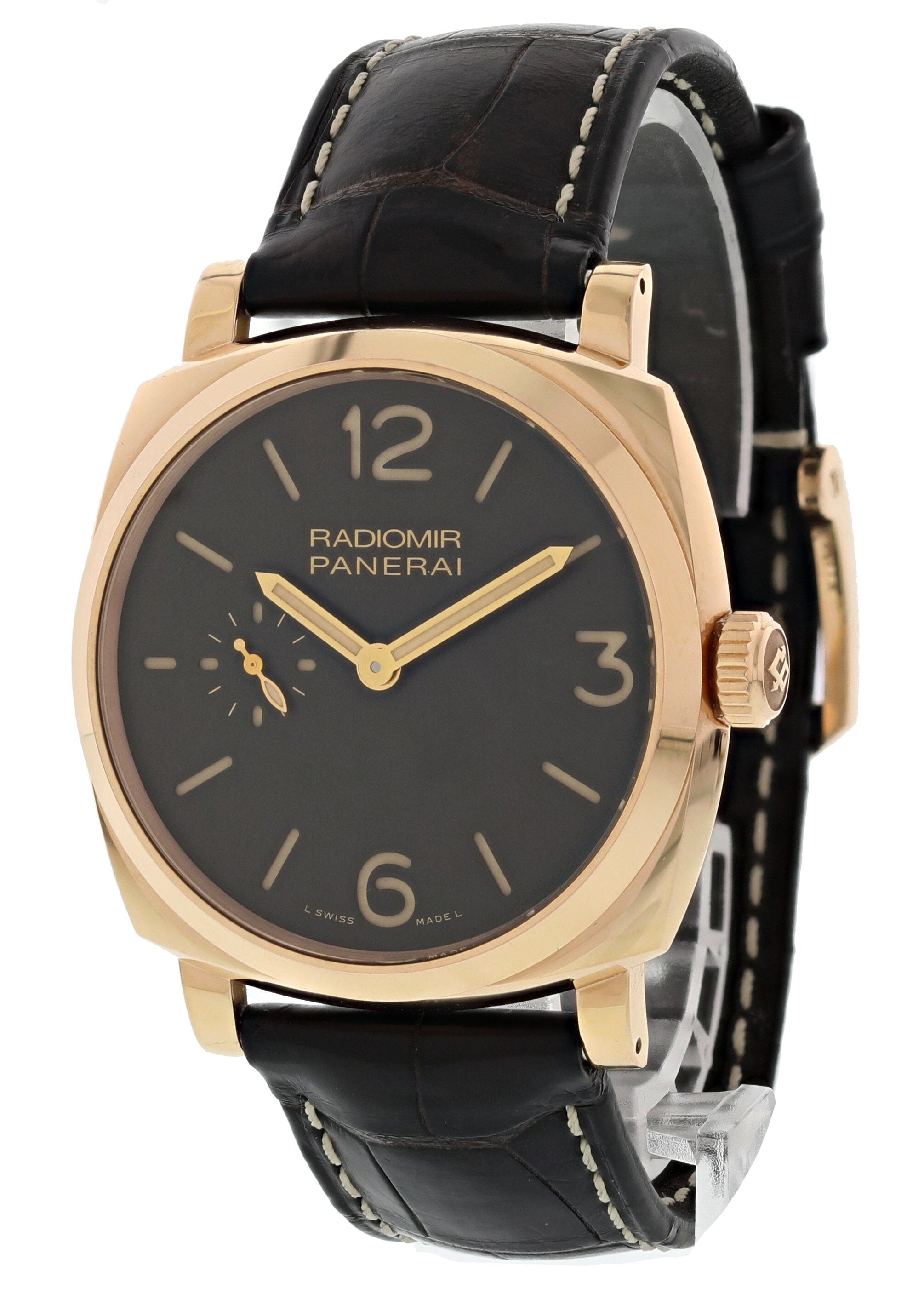 Panerai Radiomir 1940 PAM513 18K Rose Gold Mens Watch Box & – Phigora