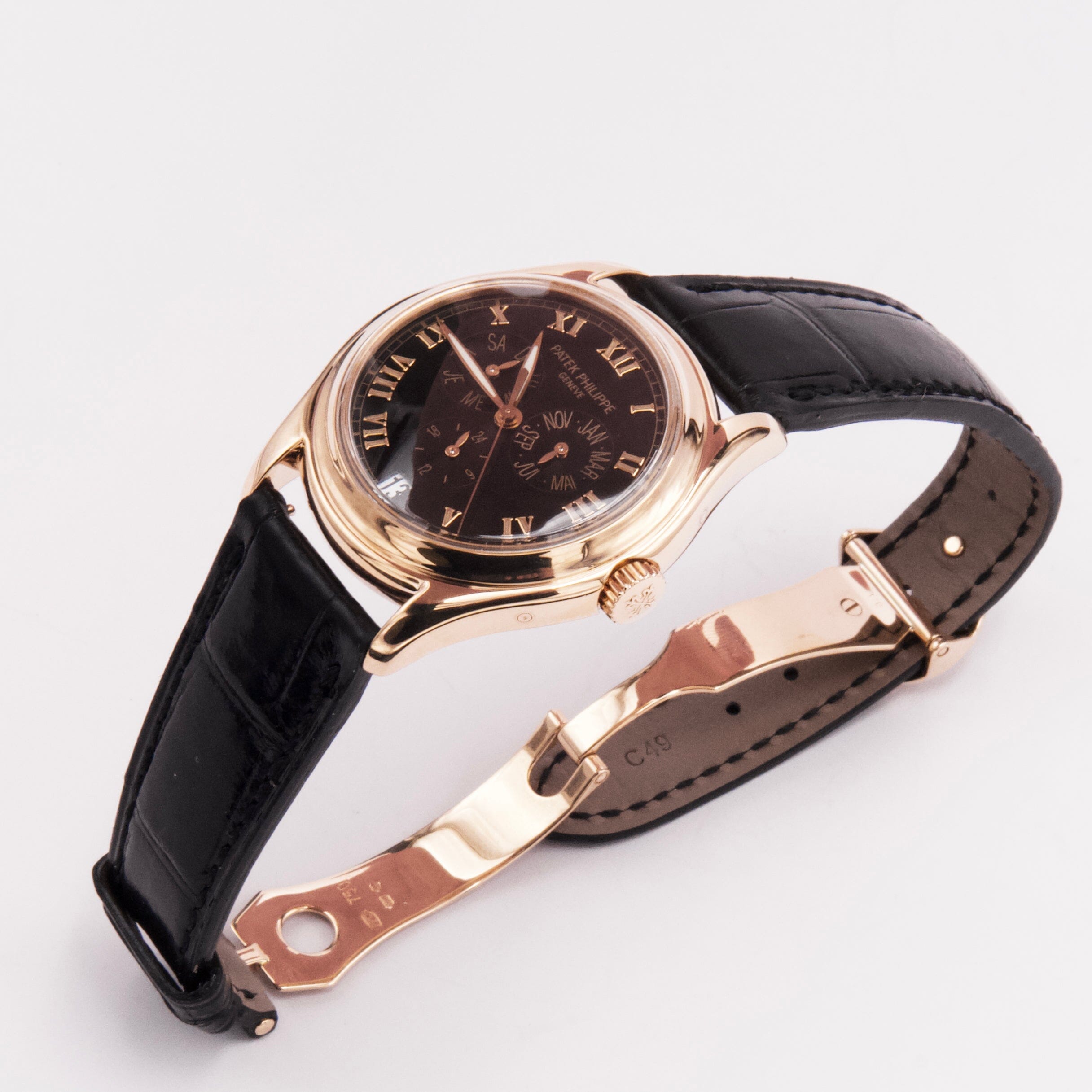 Patek Philippe Annual Calendar 5035J Black Dial Mens Watch – Phigora