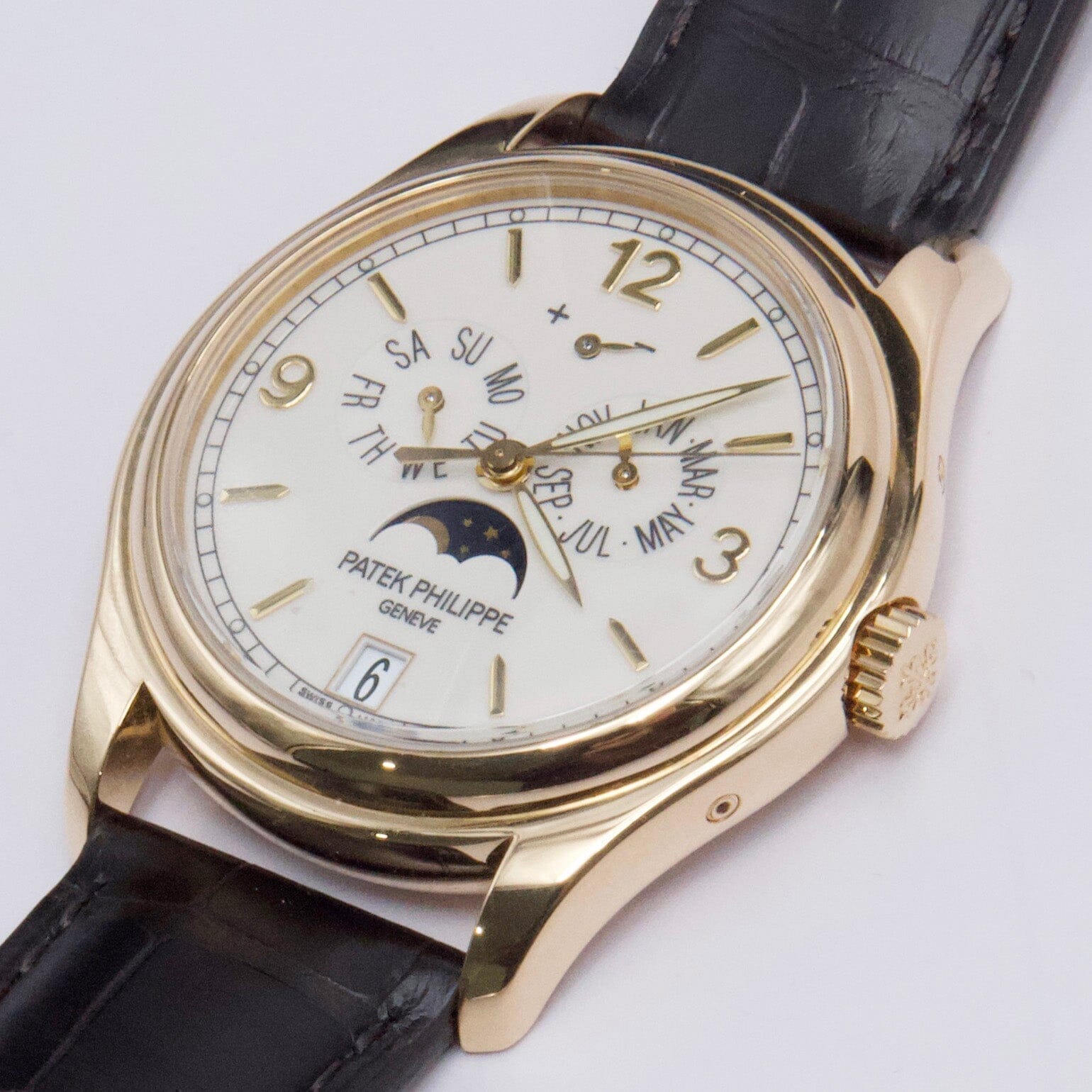 Patek Philippe Annual Calendar 5146J Cream Dial Mens Watch With Box Papers - Watches