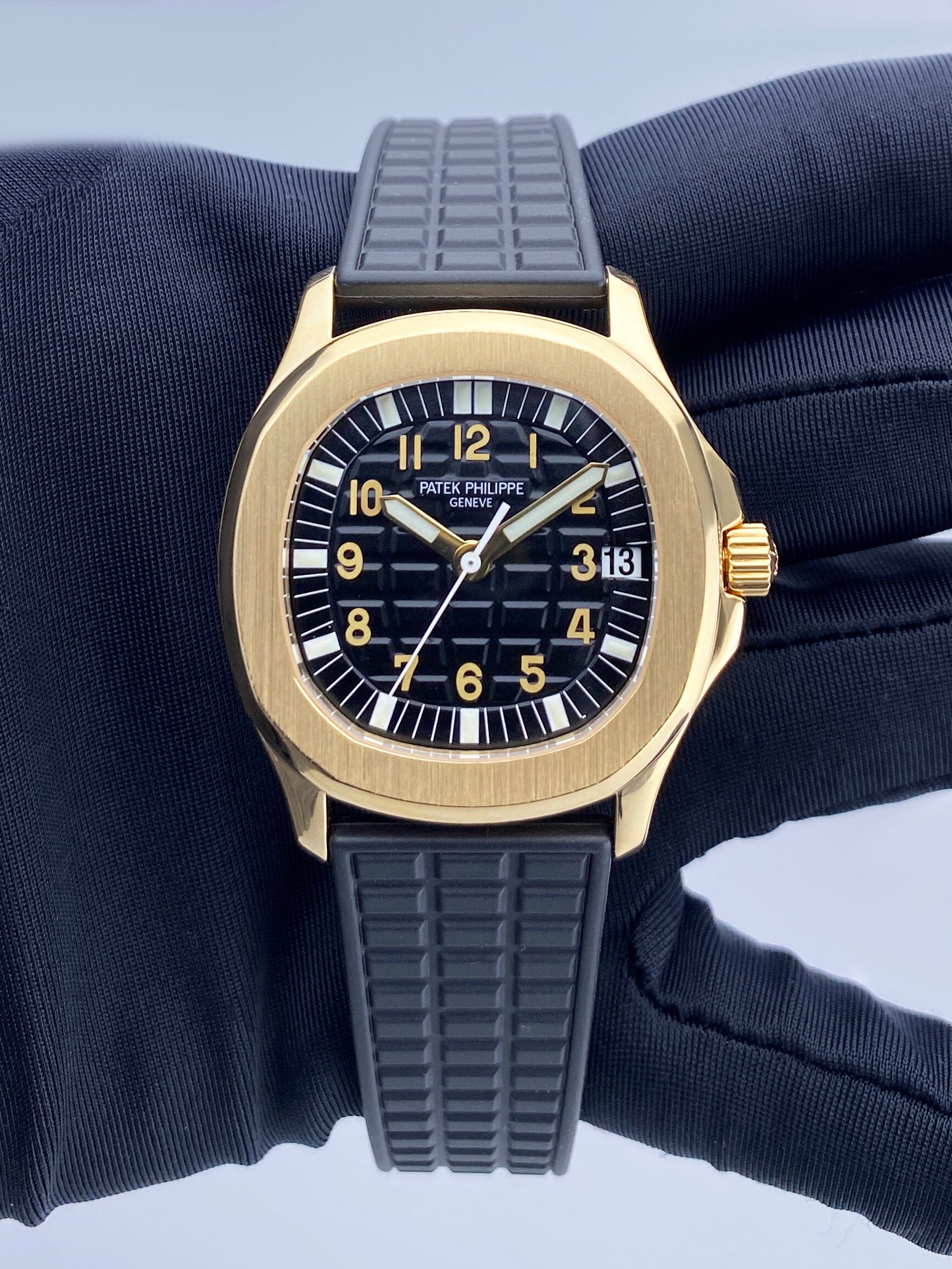 Patek Philippe Aquanaut 5066J Black Dial Mens Watch Box Papers - Watches