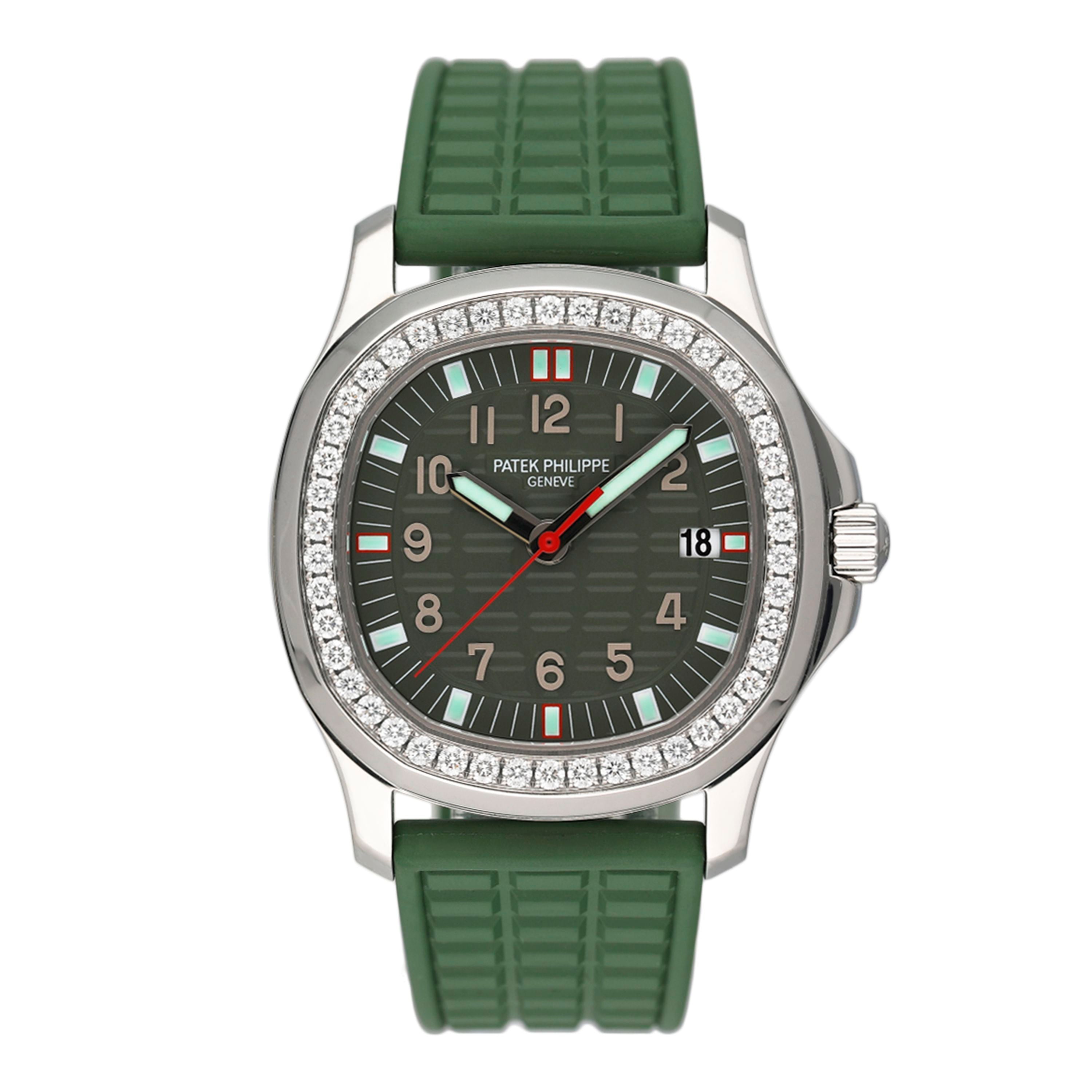 Patek Philippe Aquanaut 5067A Green Dial Ladies Watch With