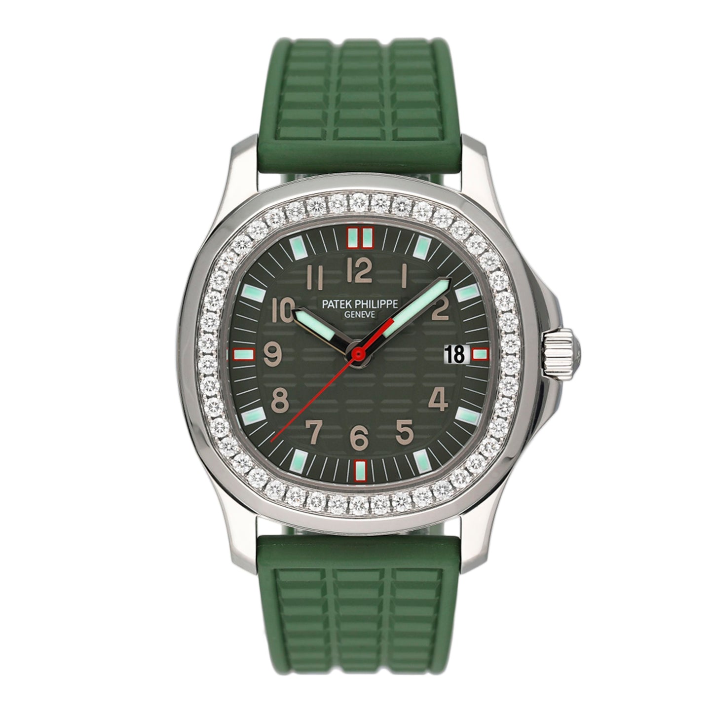 Patek Philippe Aquanaut 5067A Green Dial Ladies Watch With Archives