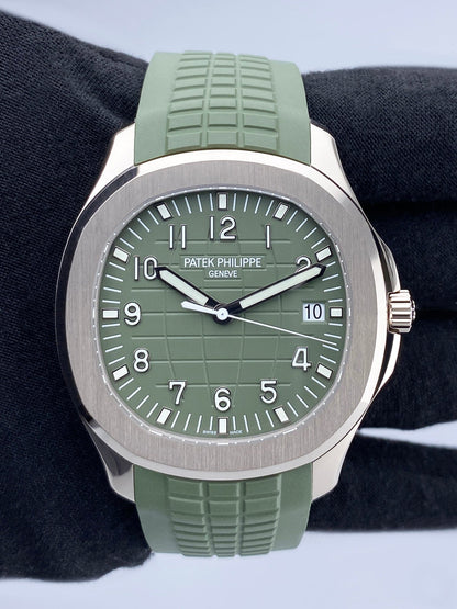 Patek Philippe Aquanaut 5168G-010 Green Dial Mens Watch Box Papers - Watches
