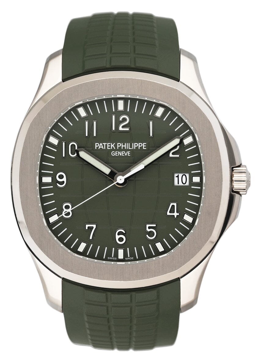 Patek Philippe Aquanaut 5168G-010 Green Dial Mens Watch Box Papers - Watches