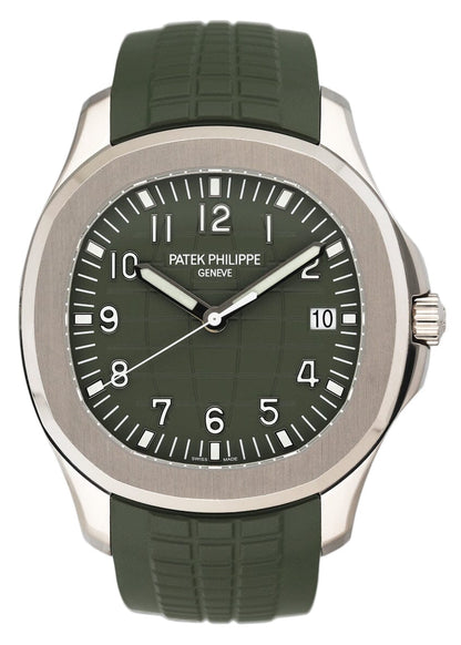 Patek Philippe Aquanaut 5168G-010 Green Dial Mens Watch Box Papers