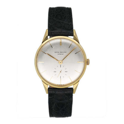 Patek Philippe Calatrava 2568/1 18K Yellow Gold Mens Watch With Archives