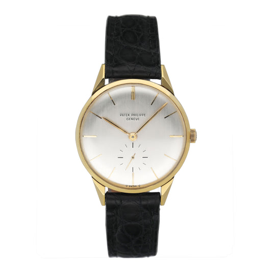 Patek Philippe Calatrava 2568/1 18K Yellow Gold Mens Watch With Archives