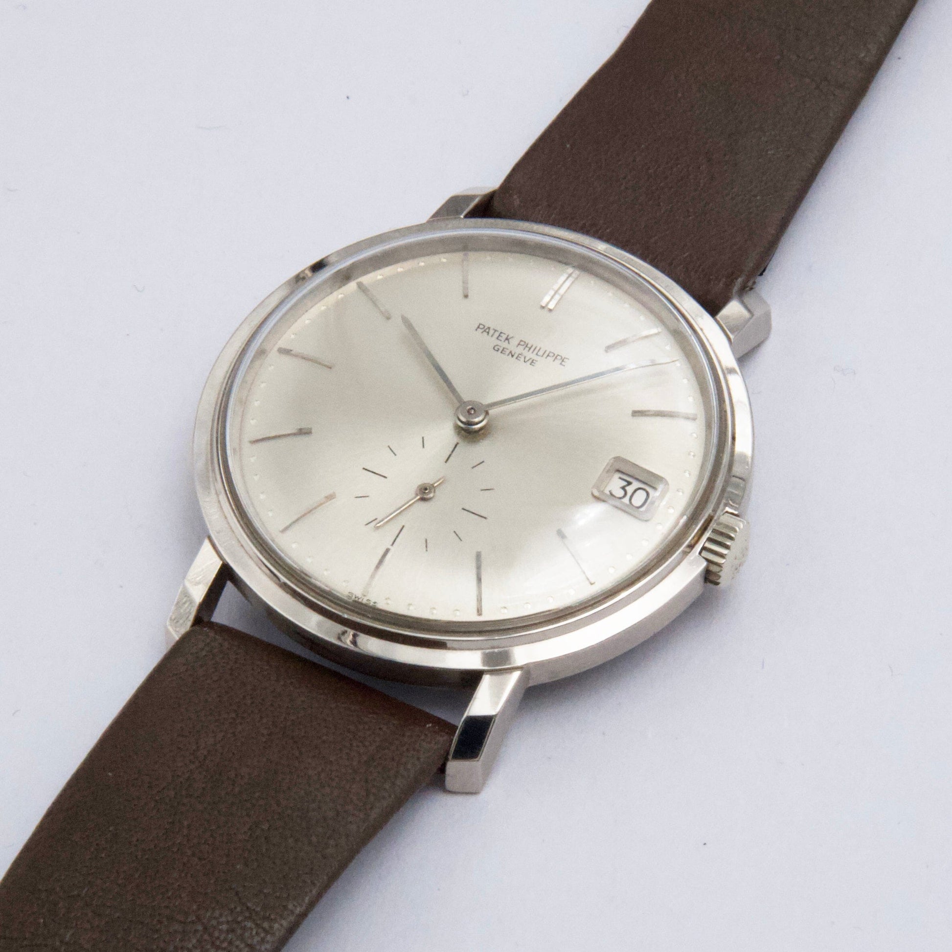Patek Philippe Calatrava 3445G 18K White Gold Mens Watch - Watches