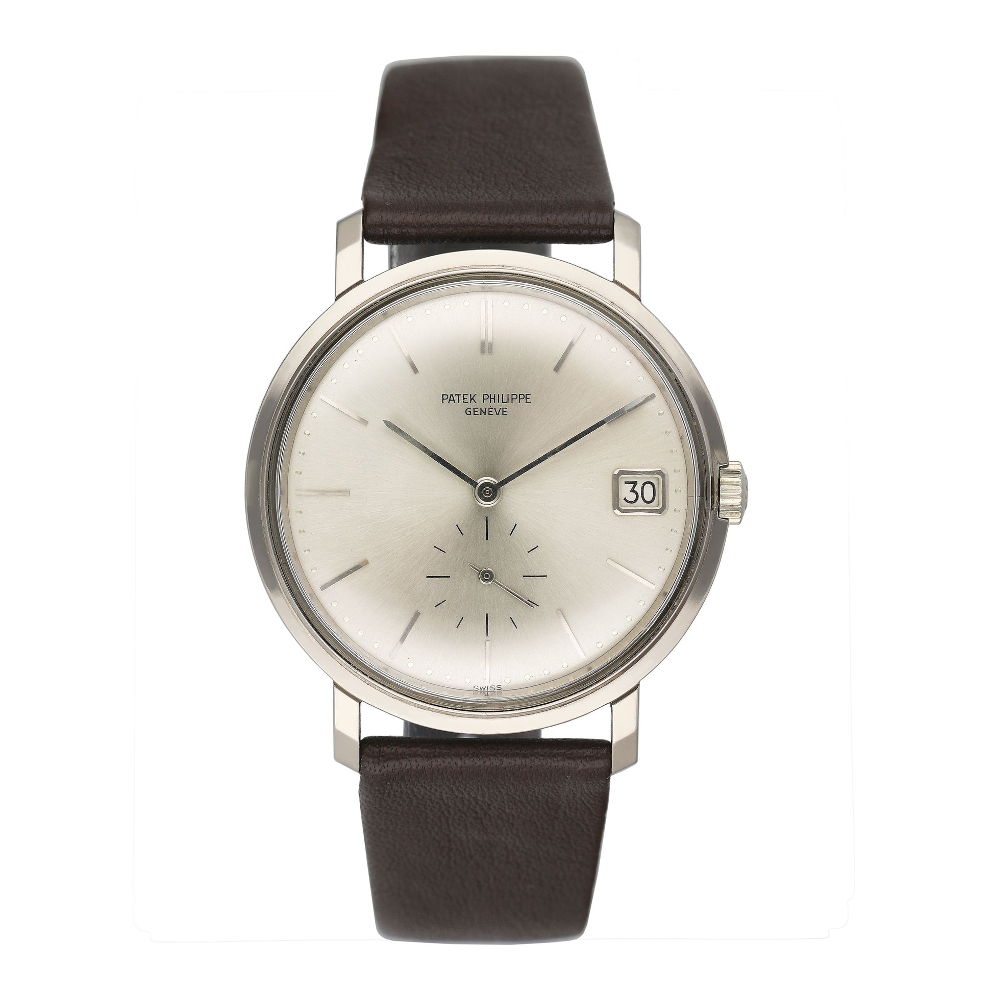 Patek Philippe Calatrava 3445G 18K White Gold Mens Watch - Watches