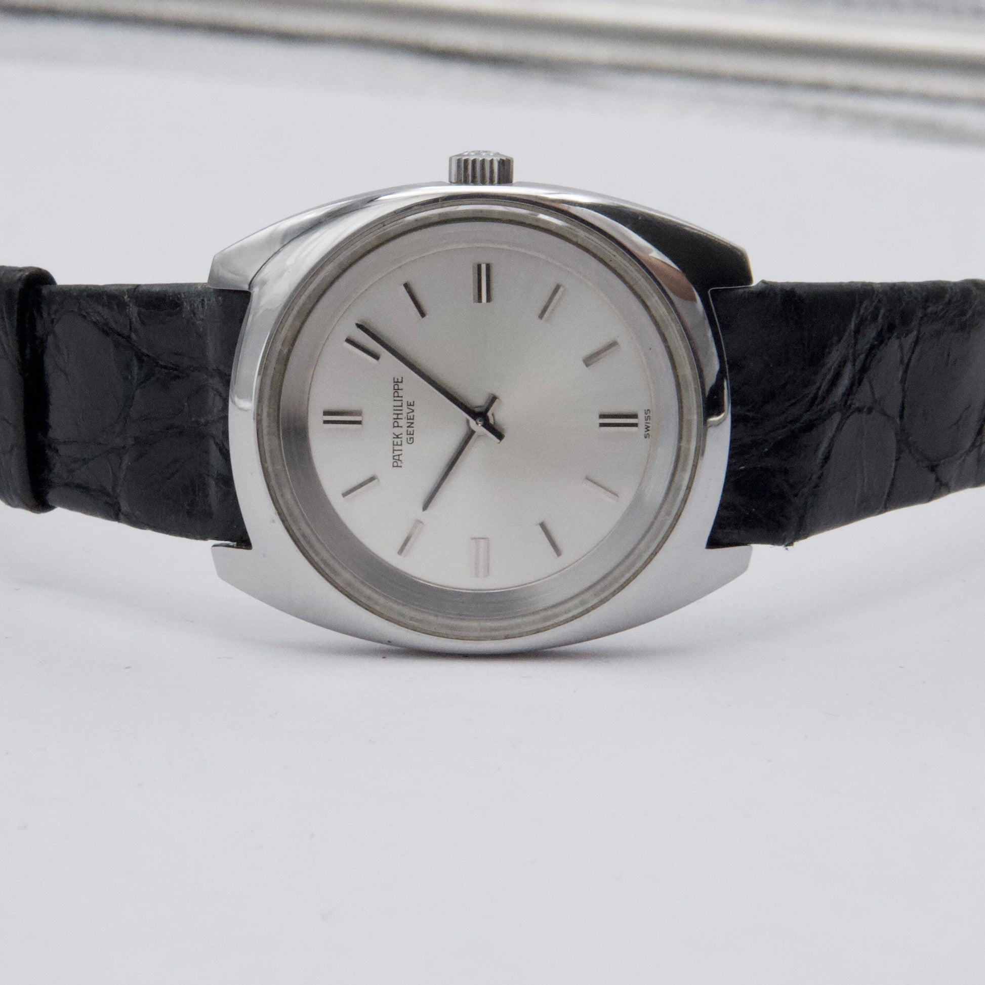Patek Philippe Calatrava 3579-1 Silver Dial Steel Mens Watch - Watches