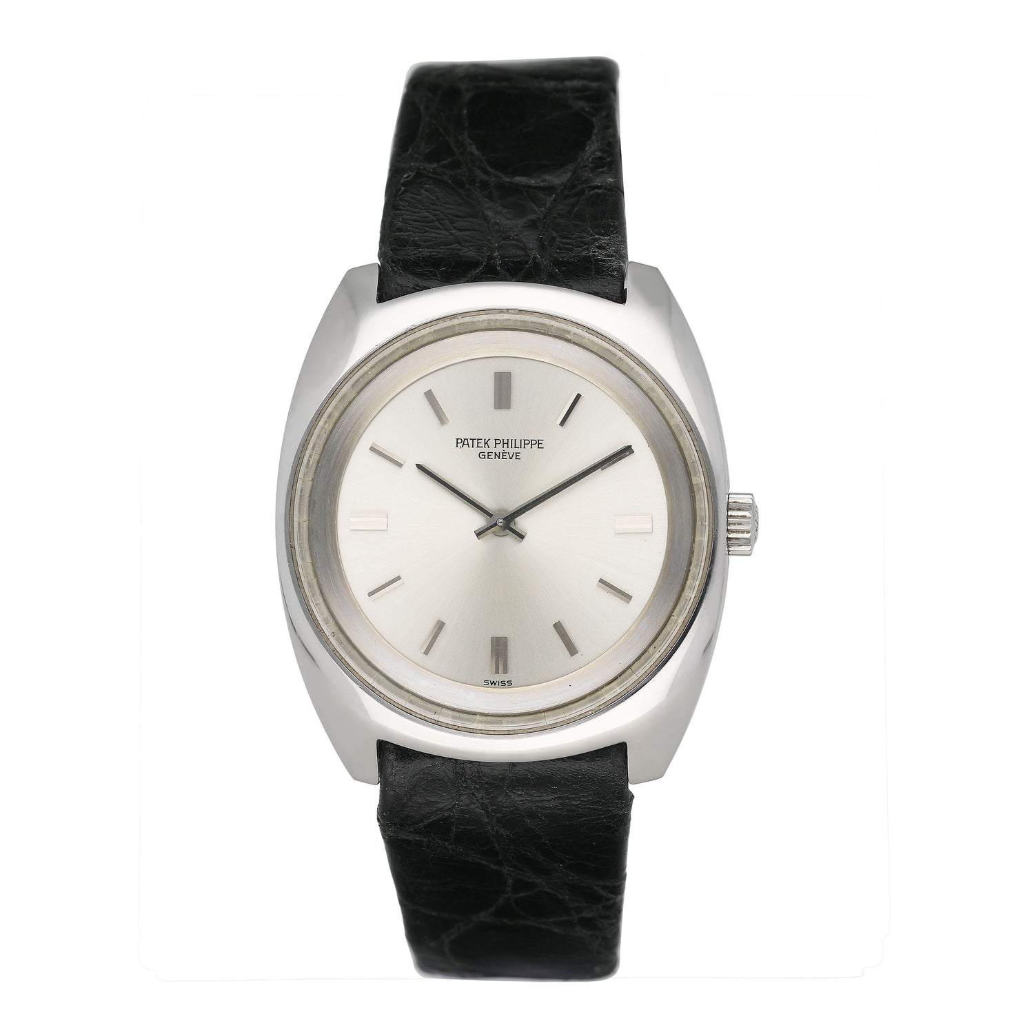 Patek Philippe Calatrava 3579-1 Silver Dial Steel Mens Watch - Watches