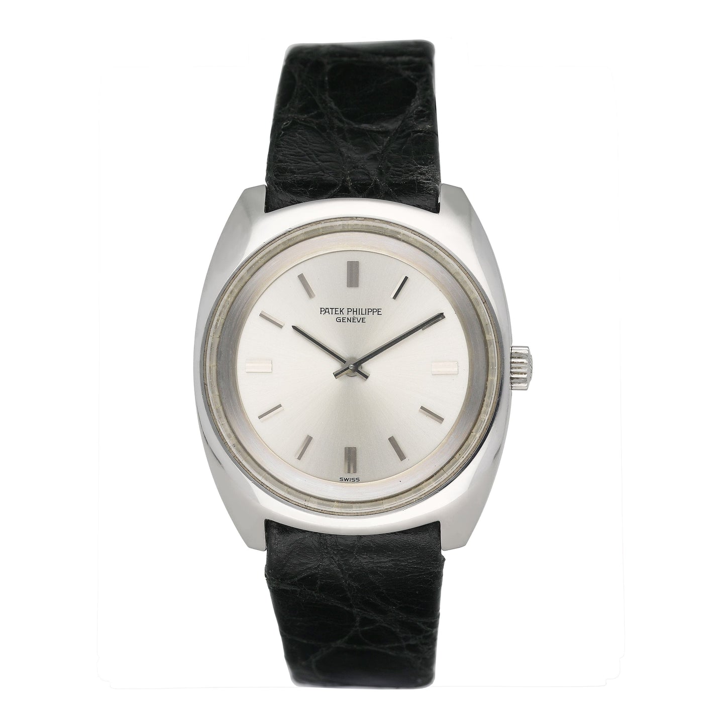 Patek Philippe Calatrava 3579-1 Silver Dial Steel Mens Watch - Watches