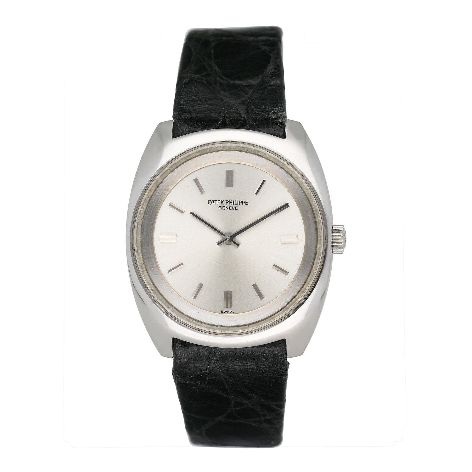 Patek Philippe Calatrava 3579-1 Silver Dial Steel Mens Watch - Watches