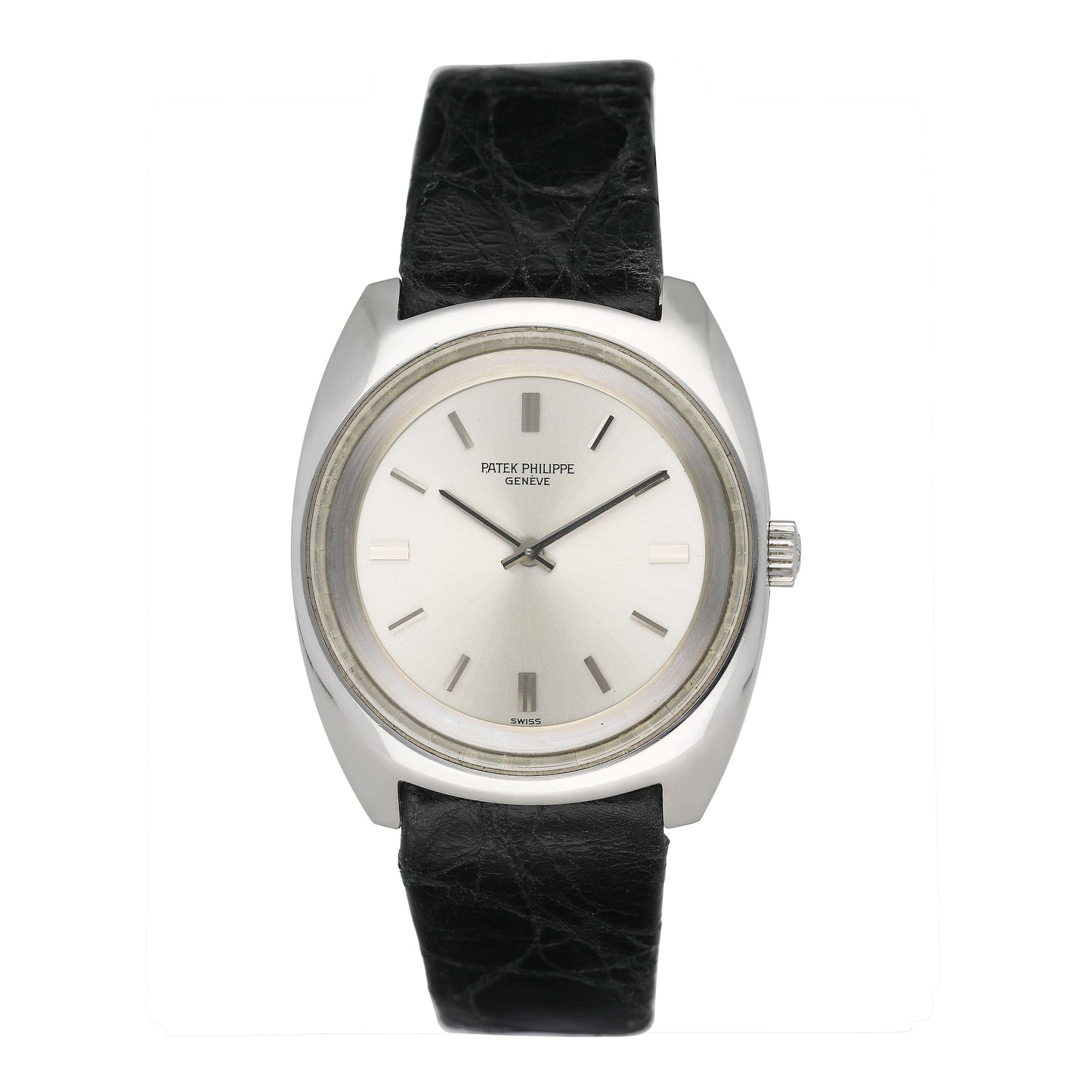 Patek Philippe Calatrava 3579-1 Silver Dial Steel Mens Watch - Watches