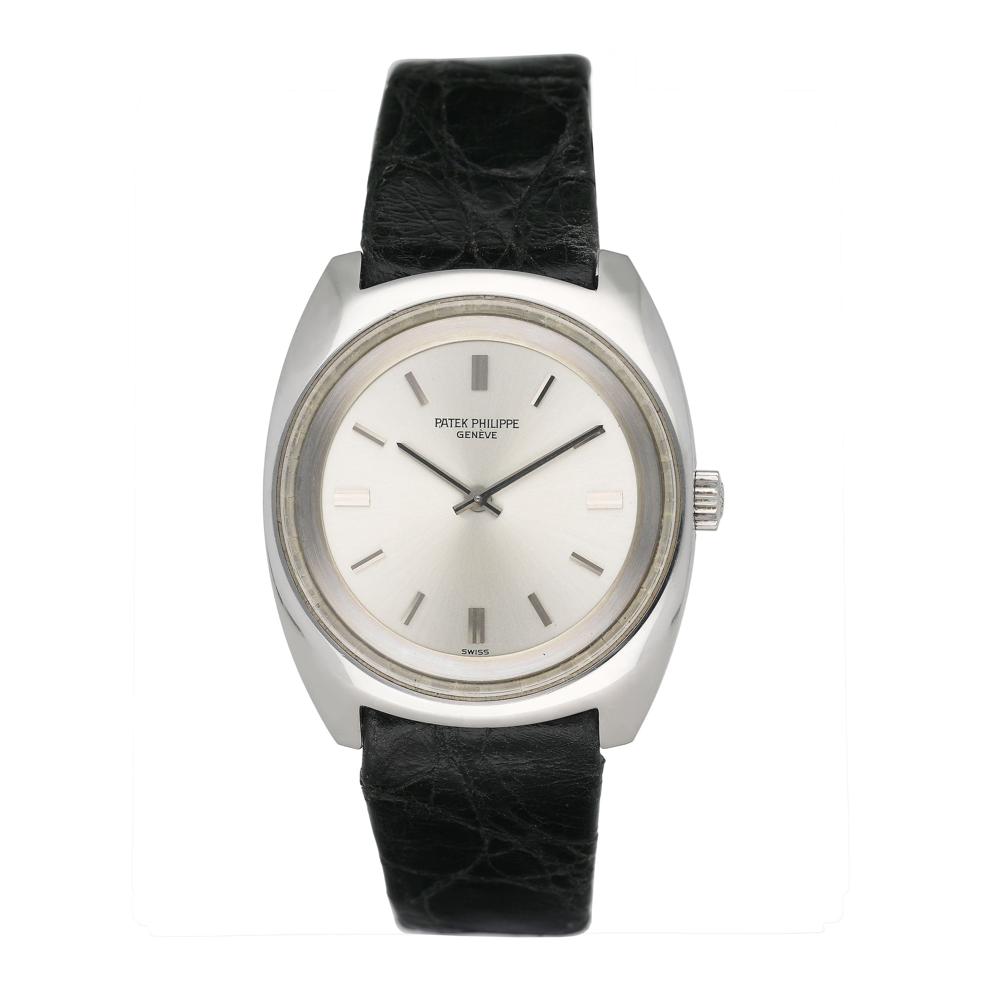 Patek Philippe Calatrava 3579-1 Silver Dial Steel Mens Watch - Watches