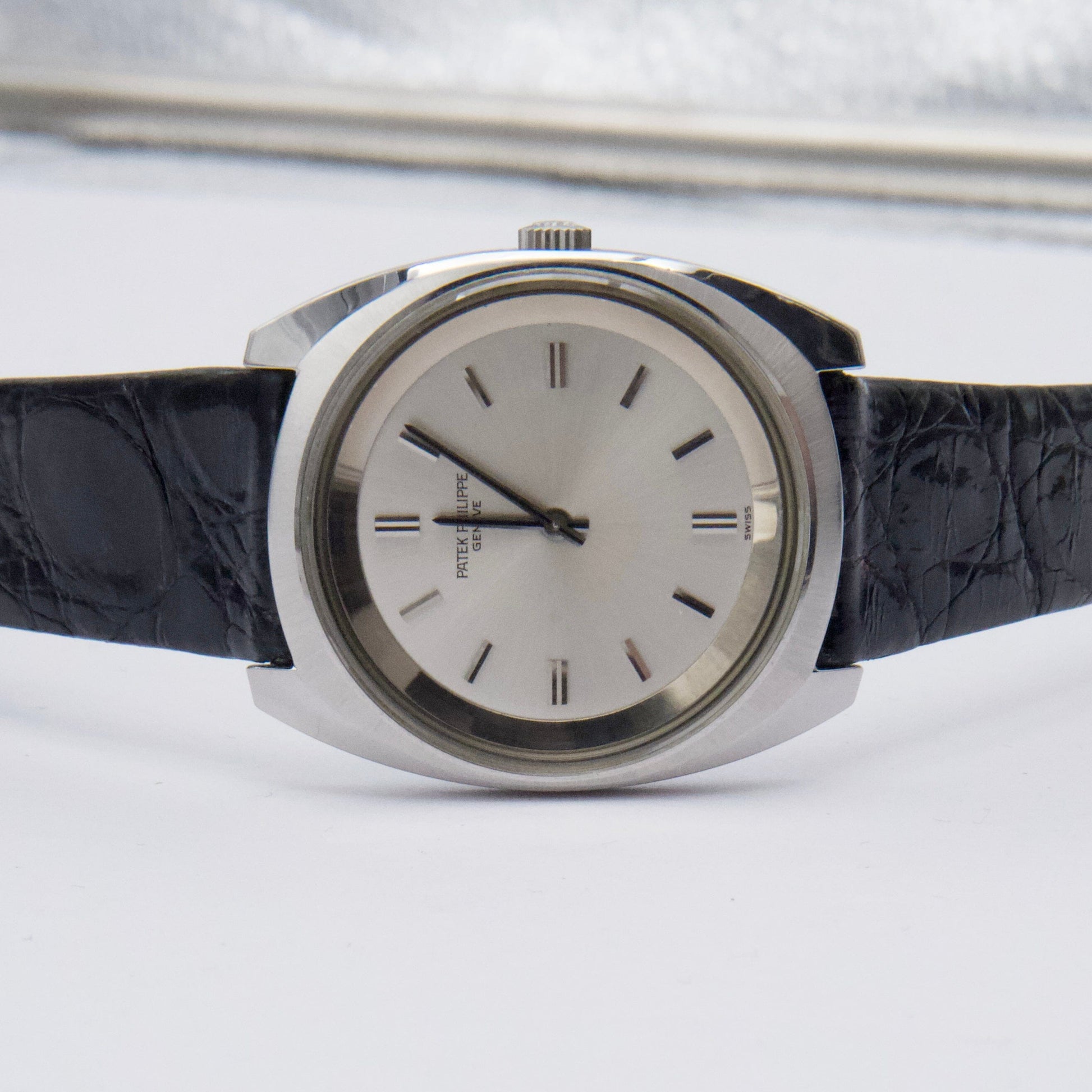 Patek Philippe Calatrava 3579 Silver Dial Steel Mens Watch - Watches