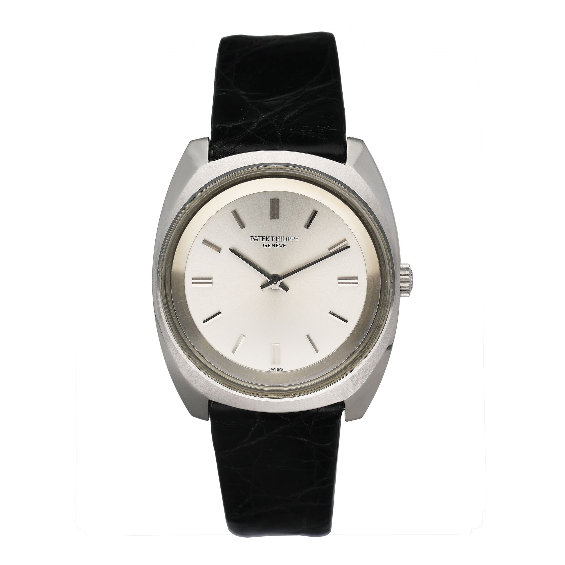 Patek Philippe Calatrava 3579 Silver Dial Steel Mens Watch - Watches