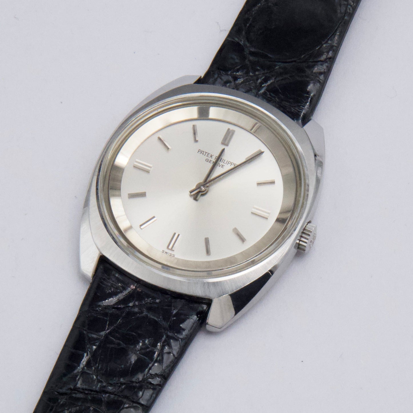 Patek Philippe Calatrava 3579 Silver Dial Steel Mens Watch - Watches