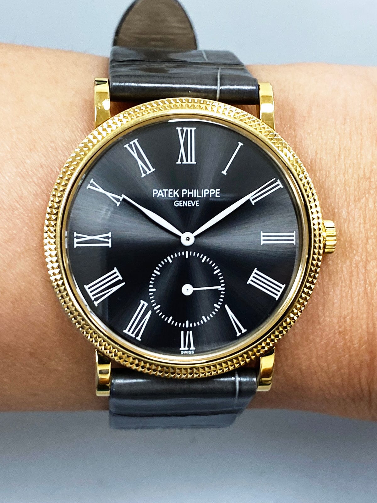 Patek Philippe Calatrava 3919J Gray Dial Mens Watch - Watches