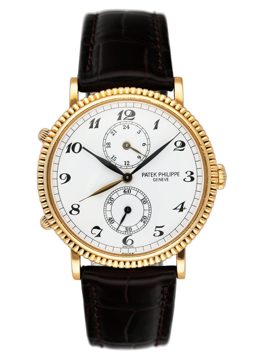 Patek Philippe Calatrava 5034J Travel Time Mens Watch With Archives - Wristwatch
