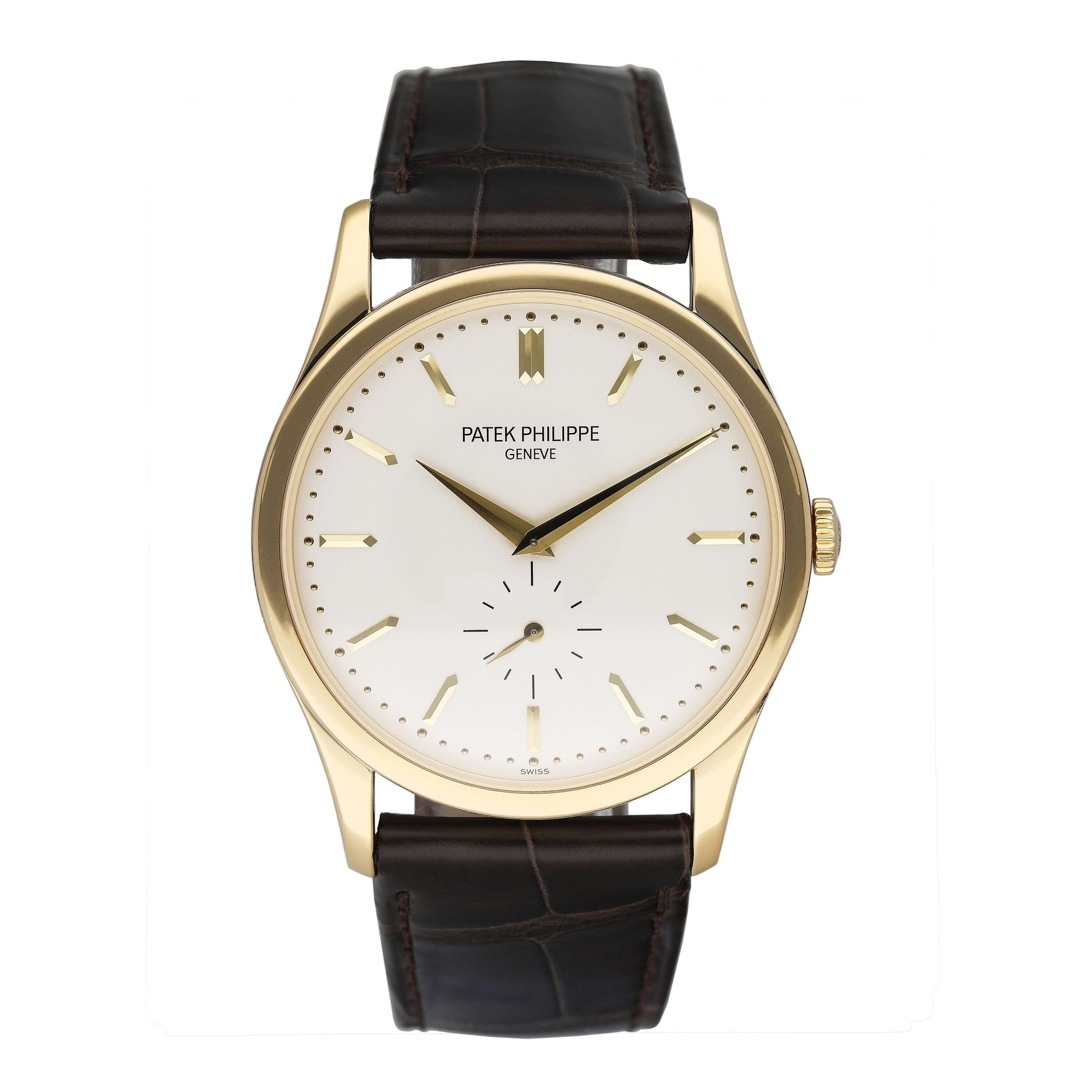 Patek Philippe Calatrava 5196J Yellow Gold Mens Watch - Wristwatch