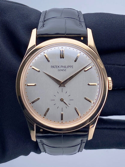 Patek Philippe Calatrava 5196R 18K Rose Gold Mens Watch - Watches