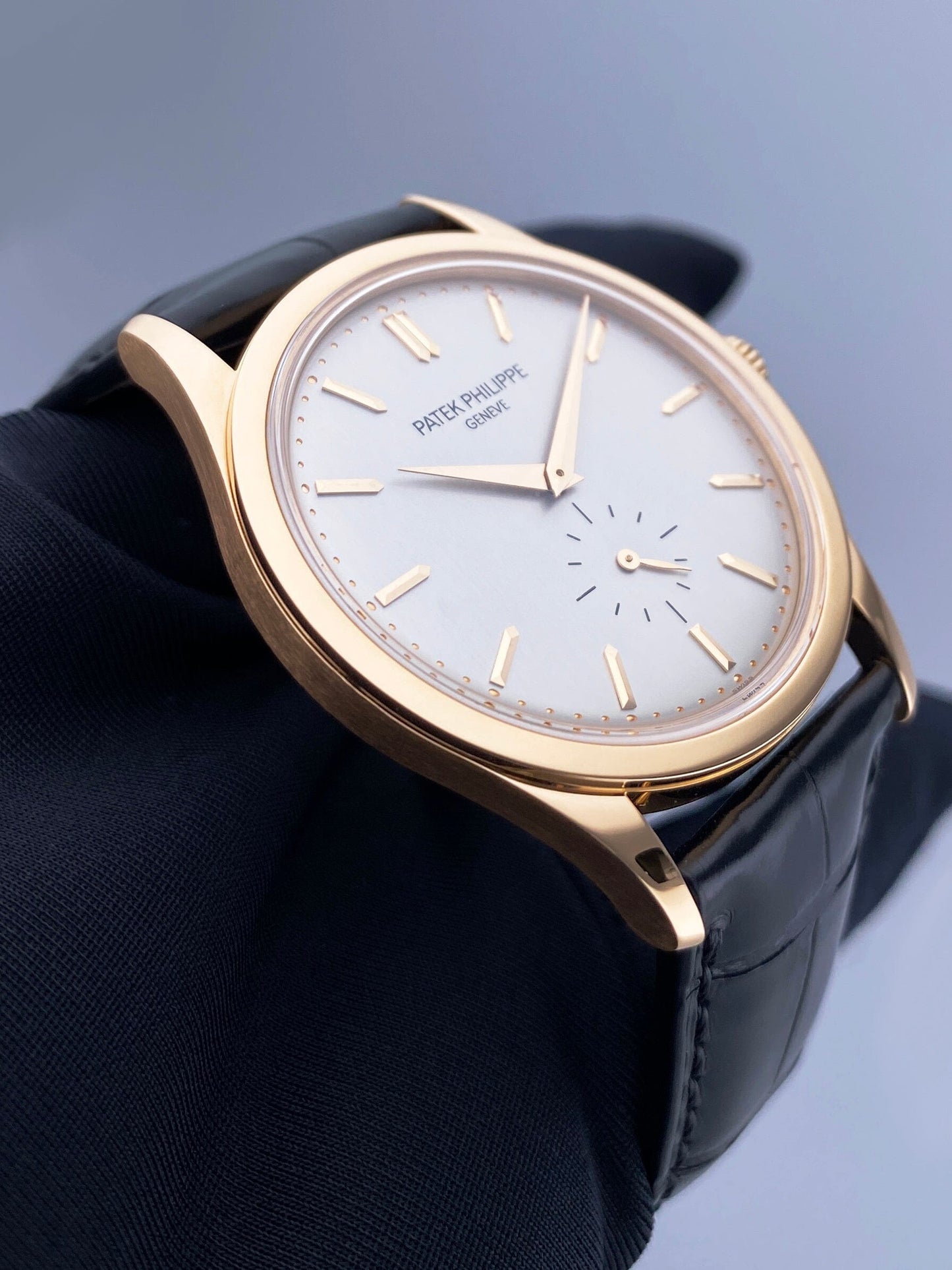 Patek Philippe Calatrava 5196R 18K Rose Gold Mens Watch - Watches
