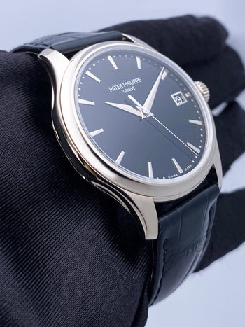 Patek Philippe Calatrava 5227G Black Dial Mens Watch Box Papers - Watches