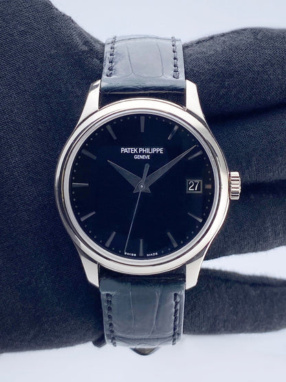 Patek Philippe Calatrava 5227G Black Dial Mens Watch Box Papers - Watches