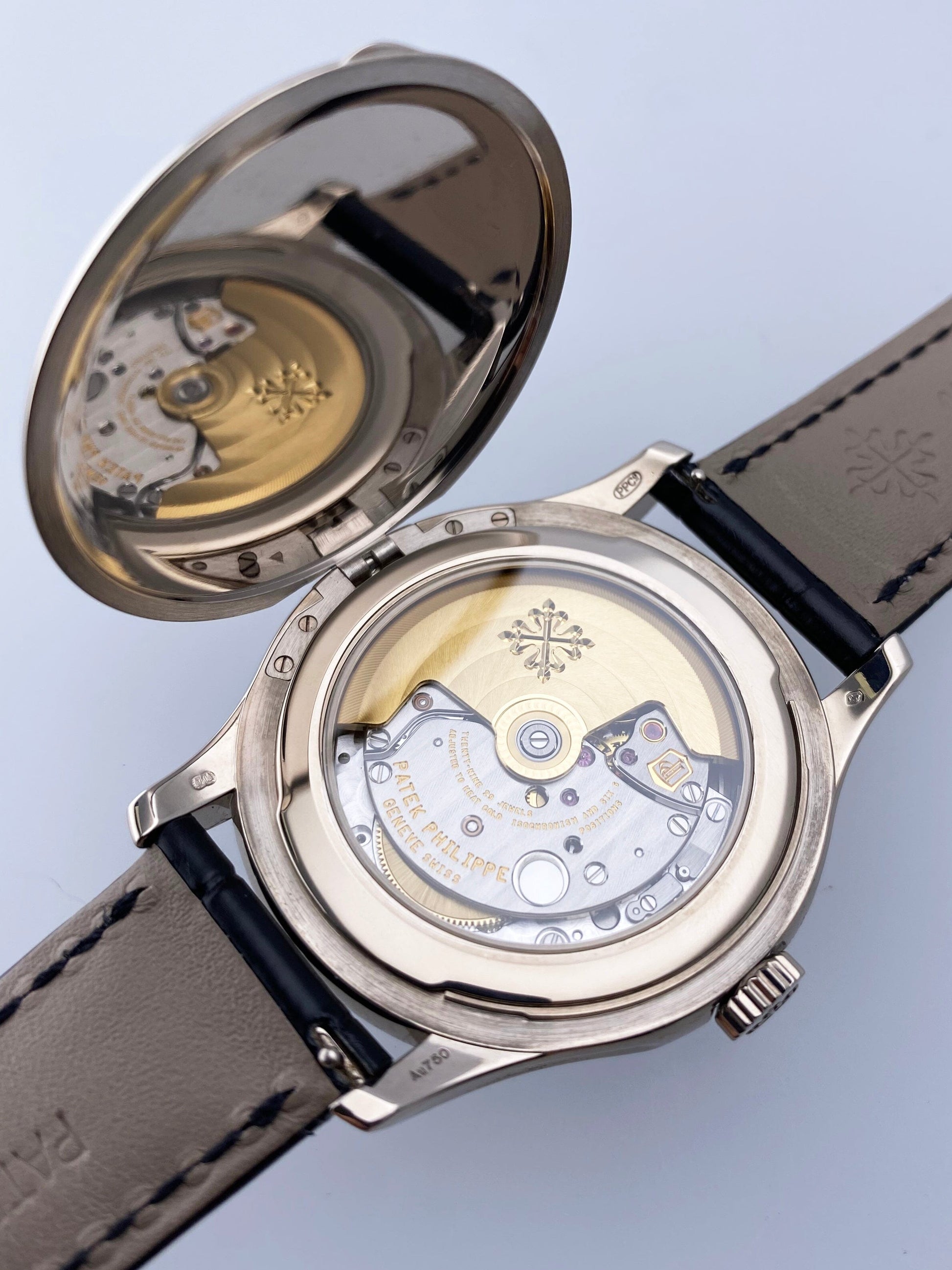 Patek Philippe Calatrava 5227G Ivory Dial 18K White Gold Mens Watch Box Papers