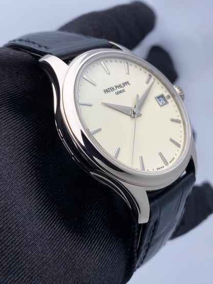 Patek Philippe Calatrava 5227G Ivory Dial 18K White Gold Mens Watch Box Papers - Watches