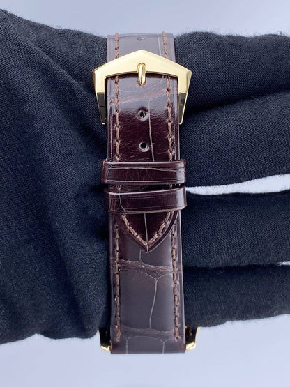 Patek Philippe Calatrava 5227J Ivory Dial 18K Yellow Gold Mens Watch Box Papers - Watches