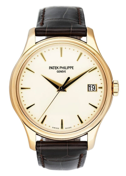 Patek Philippe Calatrava 5227J Ivory Dial 18K Yellow Gold Mens Watch Box Papers - Watches