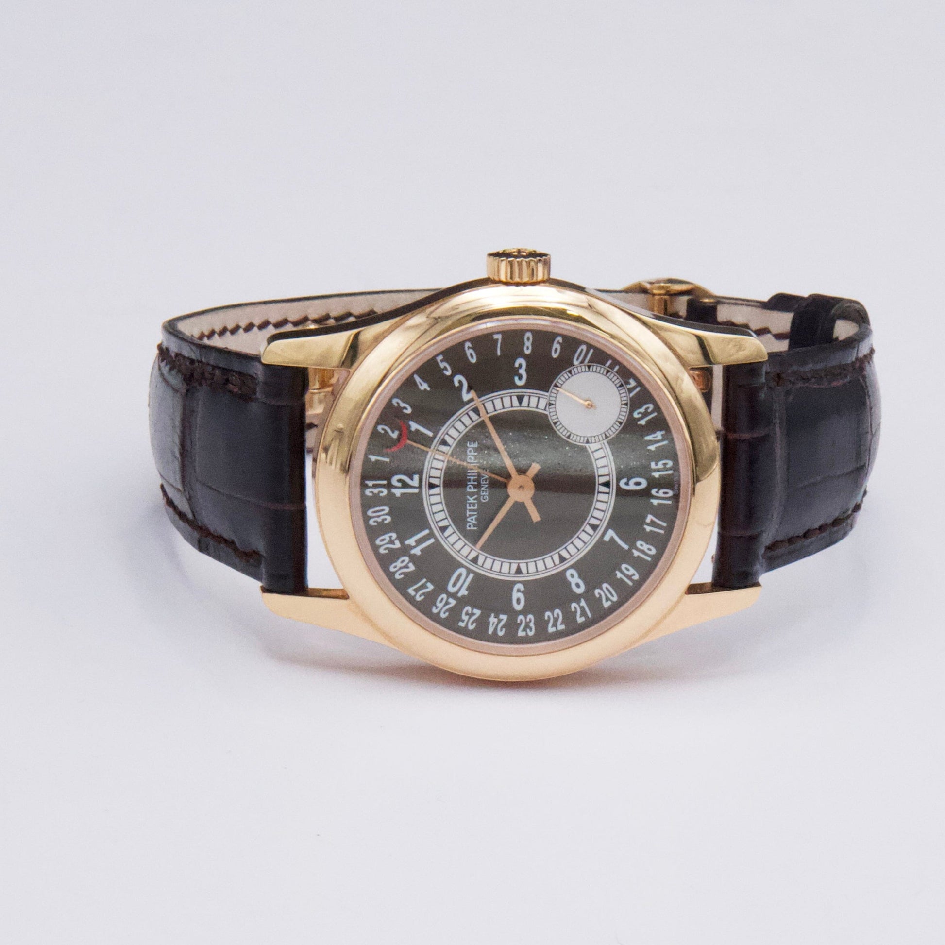 Patek Philippe Calatrava 6000R Brown Dial 18K Rose Gold Mens Watch - Watches