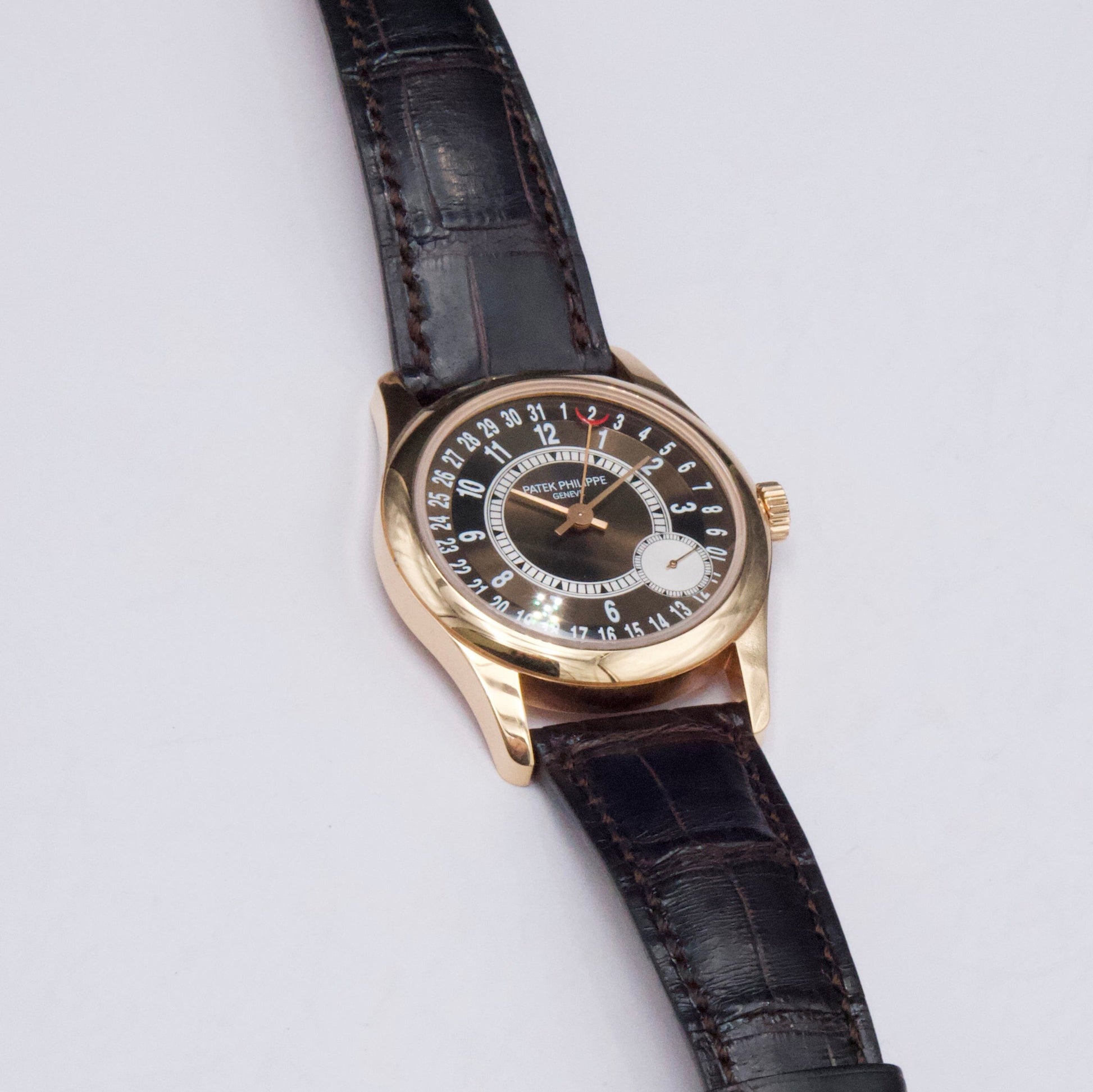 Patek Philippe Calatrava 6000R Brown Dial 18K Rose Gold Mens Watch - Watches